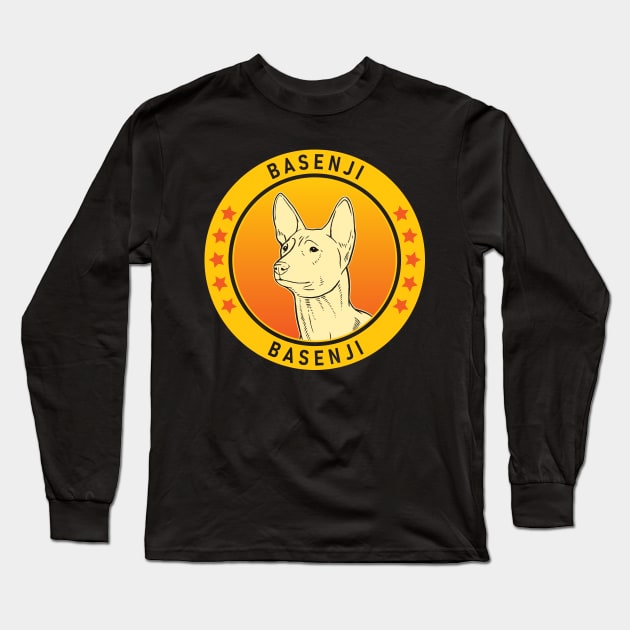 Basenji Dog Portrait Long Sleeve T-Shirt by millersye